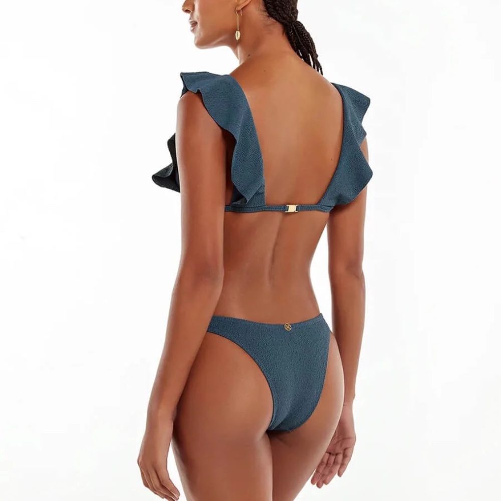 NWT Swimwear Vix Firenze Liz Bikini Top (M) Blue Medium BRAND NEW! Swim triangle